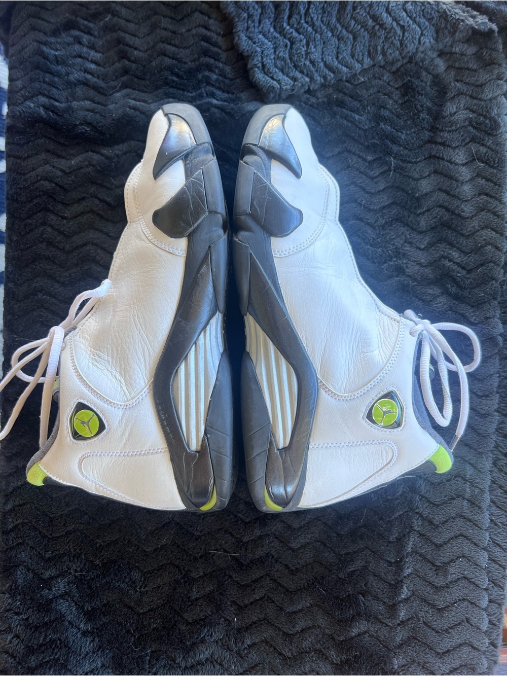 Air Jordan Retro White Black Men’s Basketball Shoe SAMPLE Size 9 - Picture 6 of 14